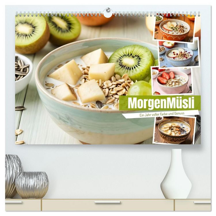 Produktbild: MorgenM&uuml;sli - Ein Jahr voller Farbe und Genuss (hochwertiger Premium Wandkalender 2027 DIN A2 quer), Kunstdruck in Hochglanz