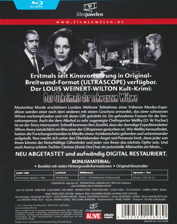 Produktbild: Das Geheimnis der schwarzen Witwe - Filmjuwelen
