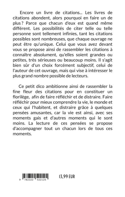 Produktbild: Le petit dico des grandes citations (et des moins grandes) &agrave; conna&icirc;tre absolument