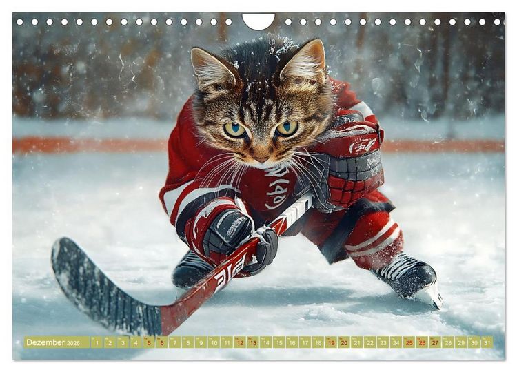 Produktbild: Lustige Sportarten f&uuml;r Katzen (Wandkalender 2026 DIN A4 quer), CALVENDO Monatskalender