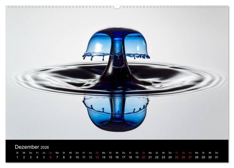 Produktbild: Liquid Art - Magische Momente mit Wassertropfen (Wandkalender 2026 DIN A2 quer), CALVENDO Monatskalender