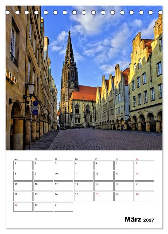 Produktbild: M&uuml;nster entdecken (Tischkalender 2027 DIN A5 hoch), CALVENDO Monatskalender