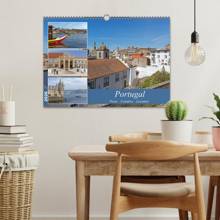 Produktbild: Portugal - Porto, Coimbra, Lissabon (Wandkalender 2026 DIN A3 quer), CALVENDO Monatskalender