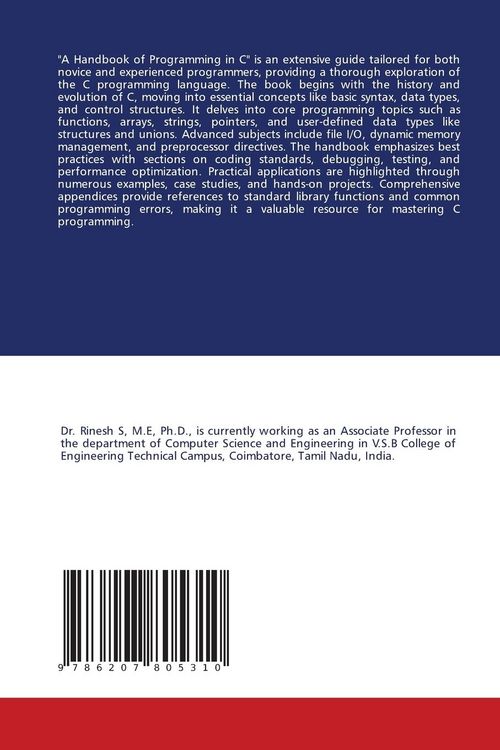 Produktbild: A Handbook of Programming in C