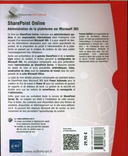 Produktbild: SharePoint Online : administration de la plateforme sur Microsoft 365