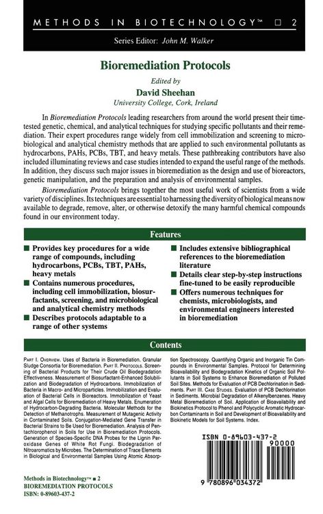 Produktbild: Bioremediation Protocols