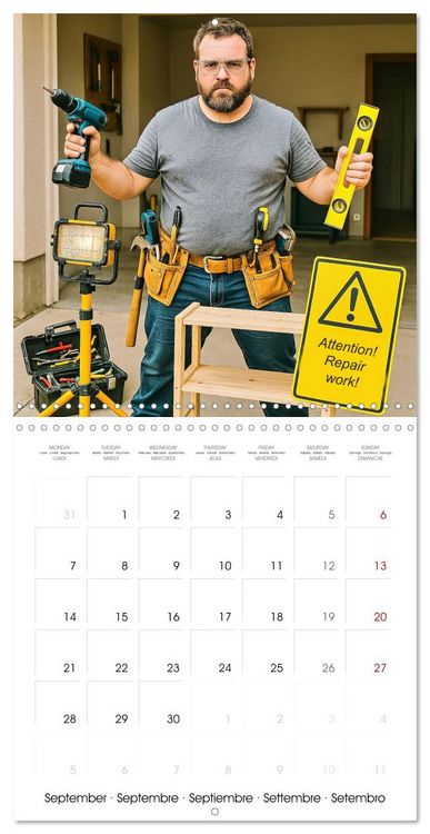 Produktbild: The Great Man Calendar. A year full of male chaos. (Wall Calendar 2026 12 &times; 12 Inch) CALVENDO 12 Month Wall Calendar