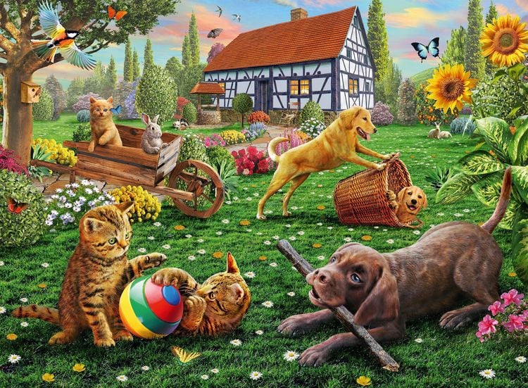 Produktbild: Puzzle Ravensburger Entdecker auf vier Pfoten 200 Teile XXL