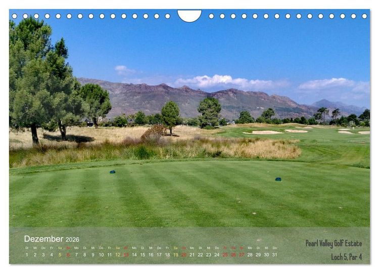 Produktbild: Golfpl&auml;tze Kapstadt - Cape Winelands und Overberg (Wandkalender 2026 DIN A4 quer), CALVENDO Monatskalender