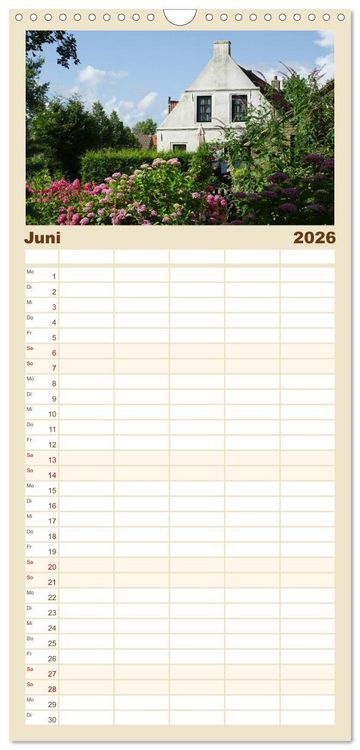 Produktbild: Familienplaner 2026 - Ameland mit 5 Spalten (Wandkalender, 21 x 45 cm) CALVENDO