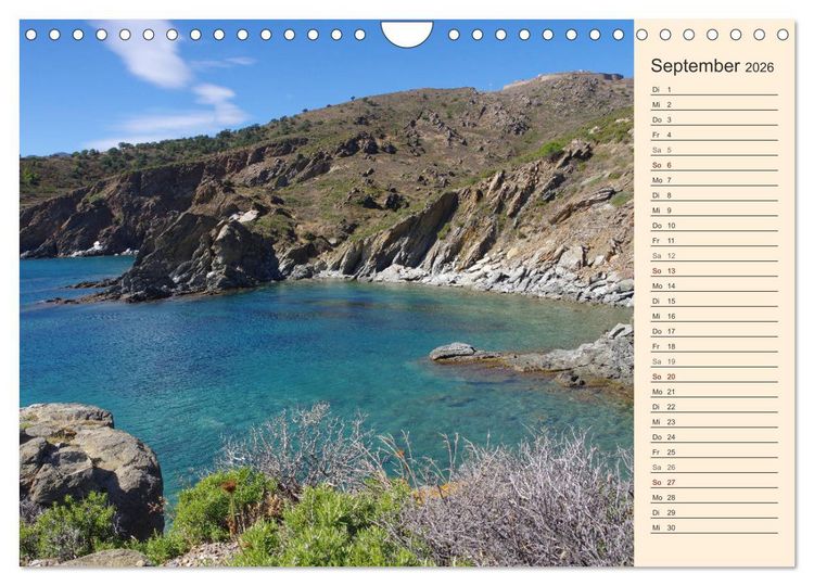 Produktbild: Cote Vermeille - Wo die Pyren&auml;en das Meer k&uuml;ssen (Wandkalender 2026 DIN A4 quer), CALVENDO Monatskalender