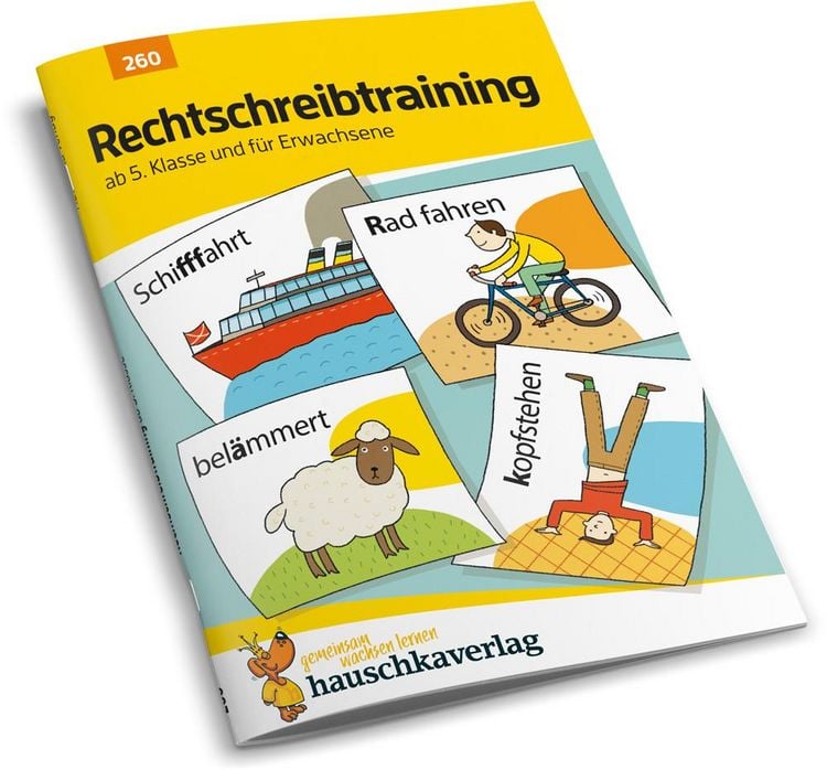 Produktbild: Rechtschreibtraining ab 5. Klasse und f&uuml;r Erwachsene, A5-Heft