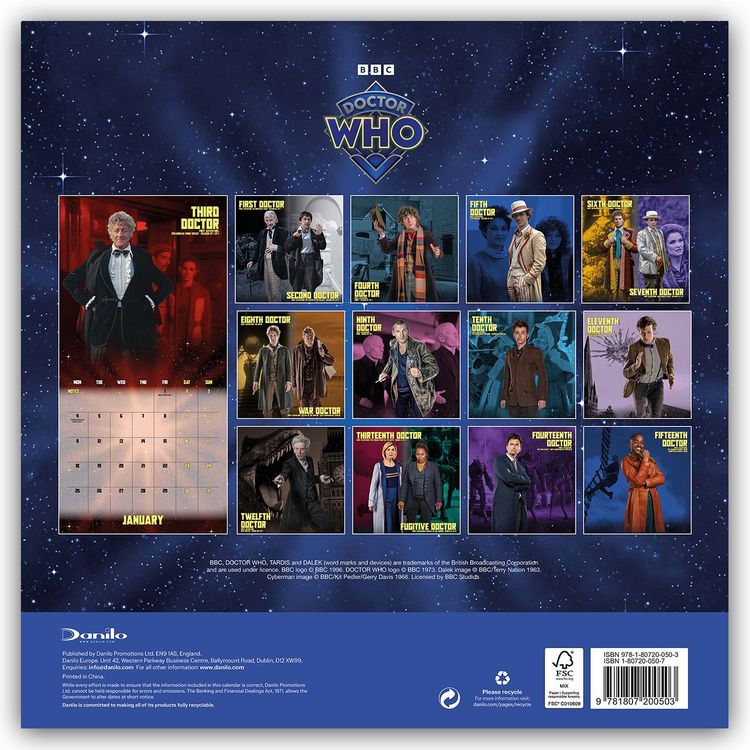 Produktbild: Doctor Who &ndash; The Classic Edition 2027 &ndash; Wandkalender