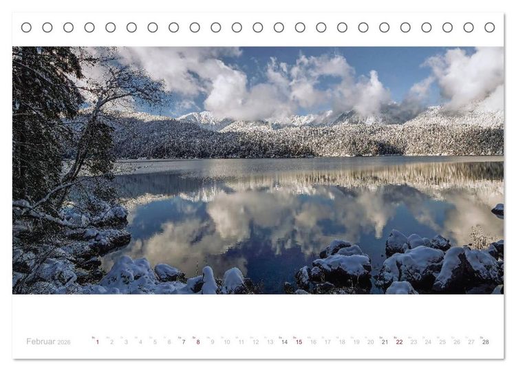 Produktbild: Unterwegs am Eibsee (Tischkalender 2026 DIN A5 quer), CALVENDO Monatskalender