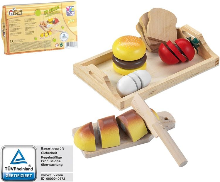 Produktbild: Holztablett & Holzmahlzeit