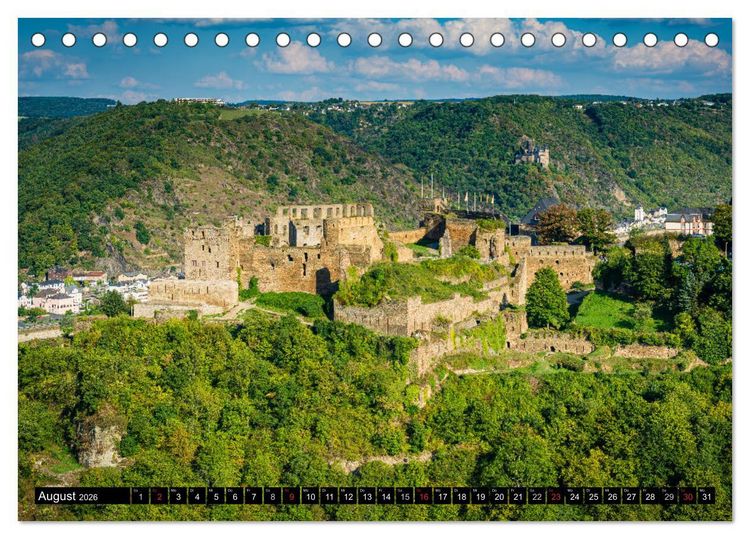 Produktbild: Burgen und Festungen am Mittelrhein (Tischkalender 2026 DIN A5 quer), CALVENDO Monatskalender