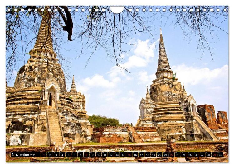 Produktbild: Ayutthaya - Thailands alte Hauptstadt (Wandkalender 2026 DIN A4 quer), CALVENDO Monatskalender