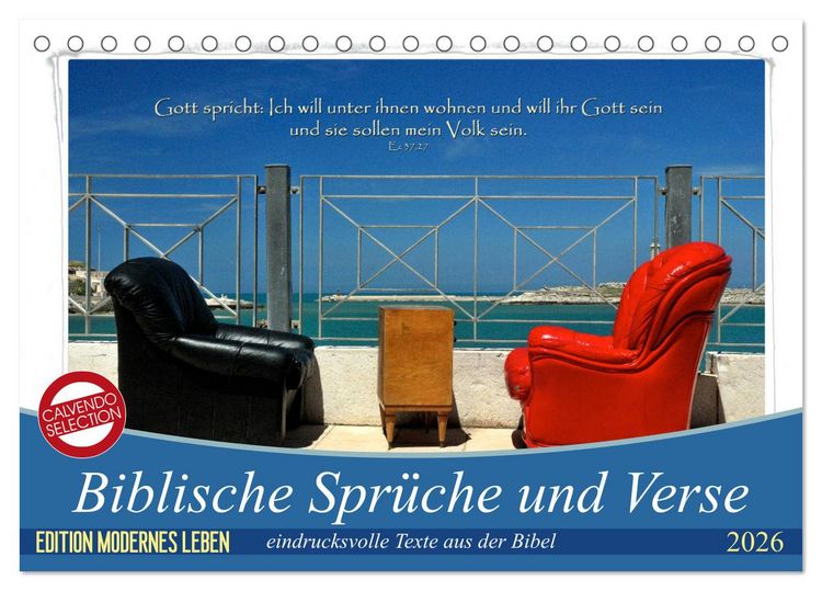 Produktbild: Biblische Spr&uuml;che und Verse (Tischkalender 2026 DIN A5 quer), CALVENDO Monatskalender