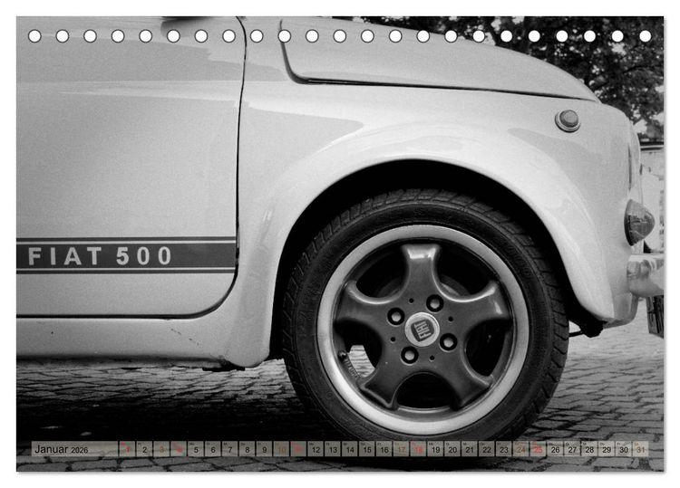 Produktbild: il Cinquecento - Details im Fokus - im Look eines legend&auml;ren Analogfilms (Tischkalender 2026 DIN A5 quer), CALVENDO Monatskalender