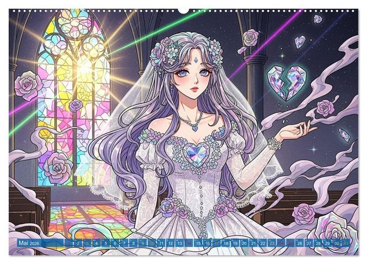 Produktbild: Shōnen-Abenteuer und Shōjo-Romantik - Ein Manga-Kalender f&uuml;r Herz und Seele (Wandkalender 2026 DIN A2 quer), CALVENDO Monatskalender