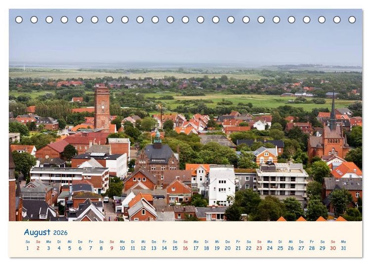 Produktbild: Urlaub auf Borkum (Tischkalender 2026 DIN A5 quer), CALVENDO Monatskalender