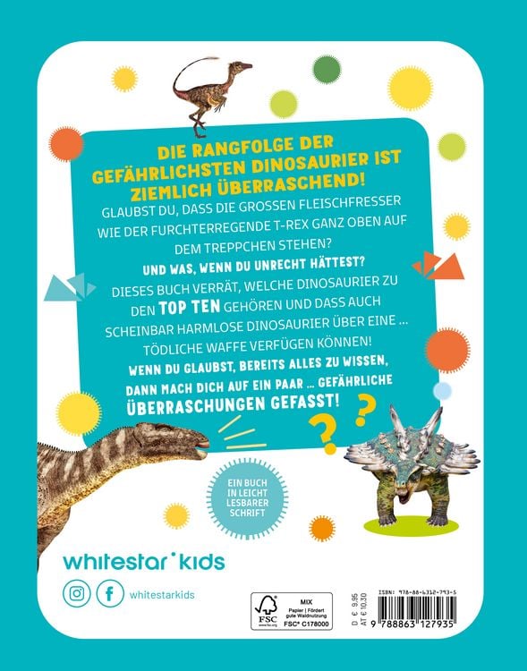 Produktbild: Top Ten die gef&auml;hrlichsten Dinosaurier