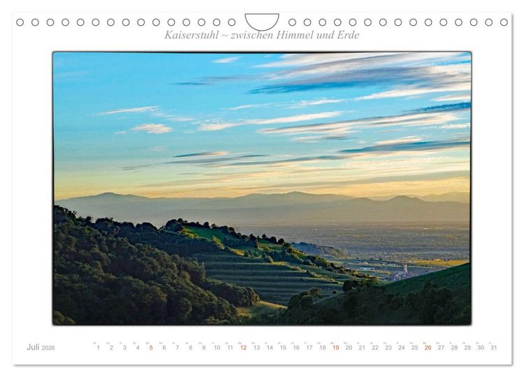 Produktbild: Kaiserstuhl zwischen Himmel und Erde (Wandkalender 2026 DIN A4 quer), CALVENDO Monatskalender