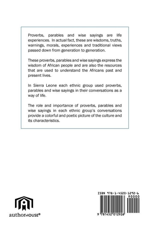 Produktbild: African Proverbs, Parables and Wise Sayings