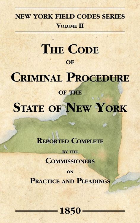 Produktbild: The Code of Criminal Procedure of the State of New York
