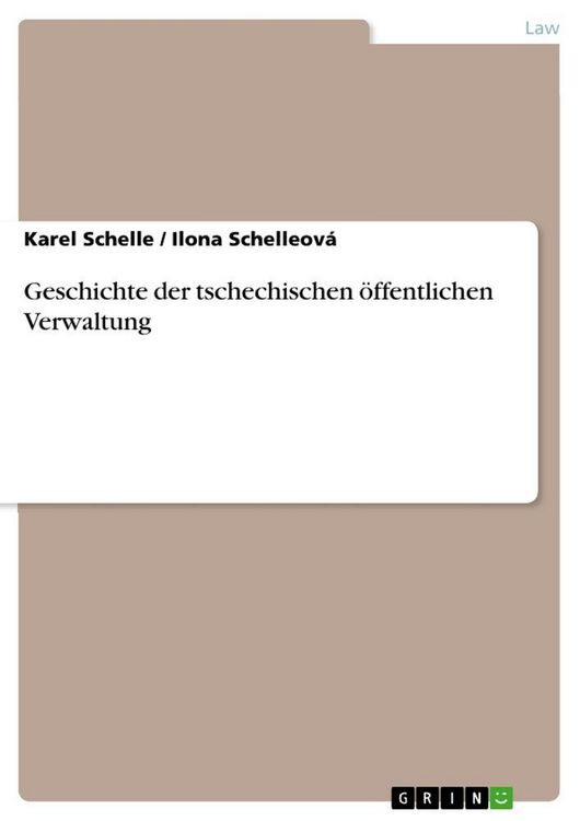 Produktbild: Geschichte der tschechischen &ouml;ffentlichen Verwaltung