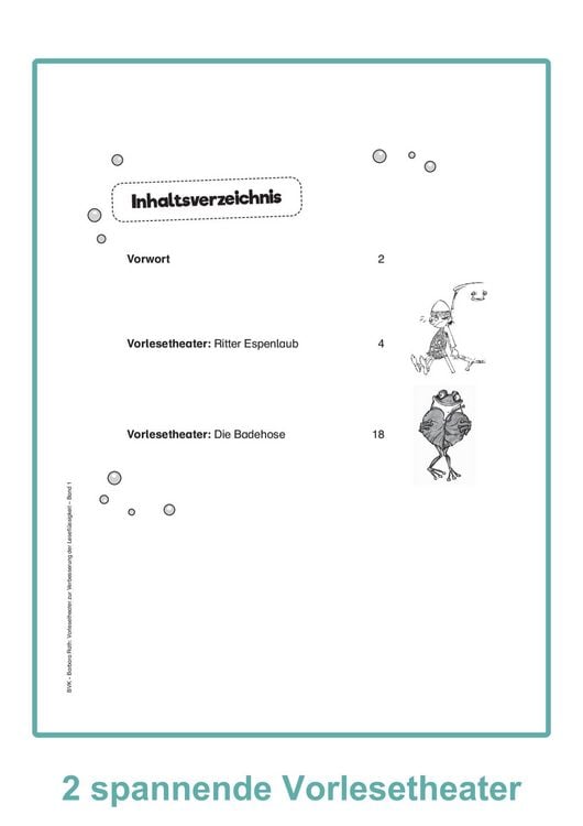 Produktbild: Vorlesetheater Band 1