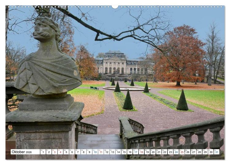 Produktbild: Fulda - die Barockstadt (hochwertiger Premium Wandkalender 2026 DIN A2 quer), Kunstdruck in Hochglanz