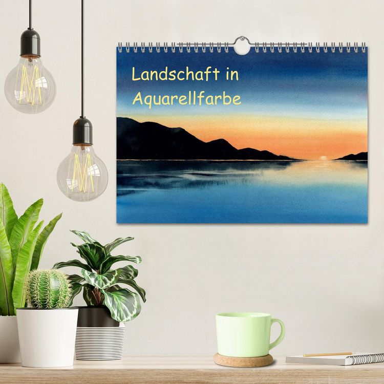 Produktbild: Landschaft in Aquarellfarbe (Wandkalender 2026 DIN A4 quer), CALVENDO Monatskalender