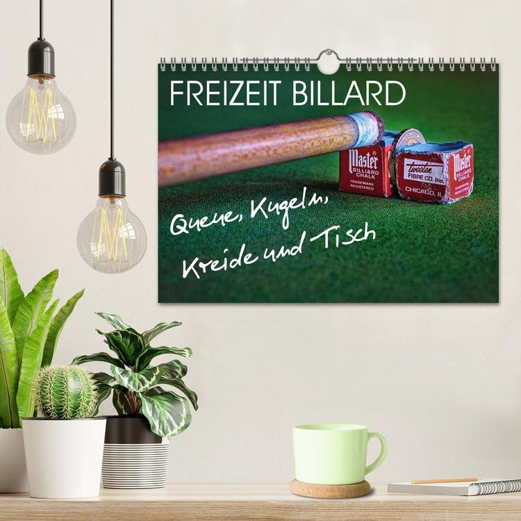 Produktbild: Freizeit Billard - Queue, Kugeln, Kreide und Tisch (Wandkalender 2026 DIN A4 quer), CALVENDO Monatskalender