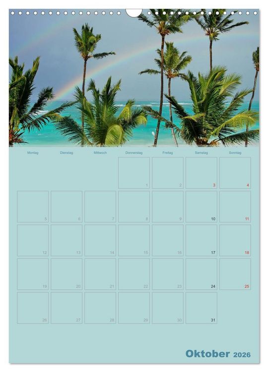 Produktbild: Karibik - Sonne, Strand und Palmen (Wandkalender 2026 DIN A3 hoch), CALVENDO Monatskalender