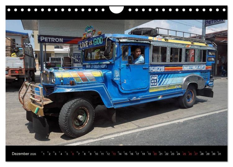 Produktbild: Jeepneys (Wandkalender 2026 DIN A4 quer), CALVENDO Monatskalender