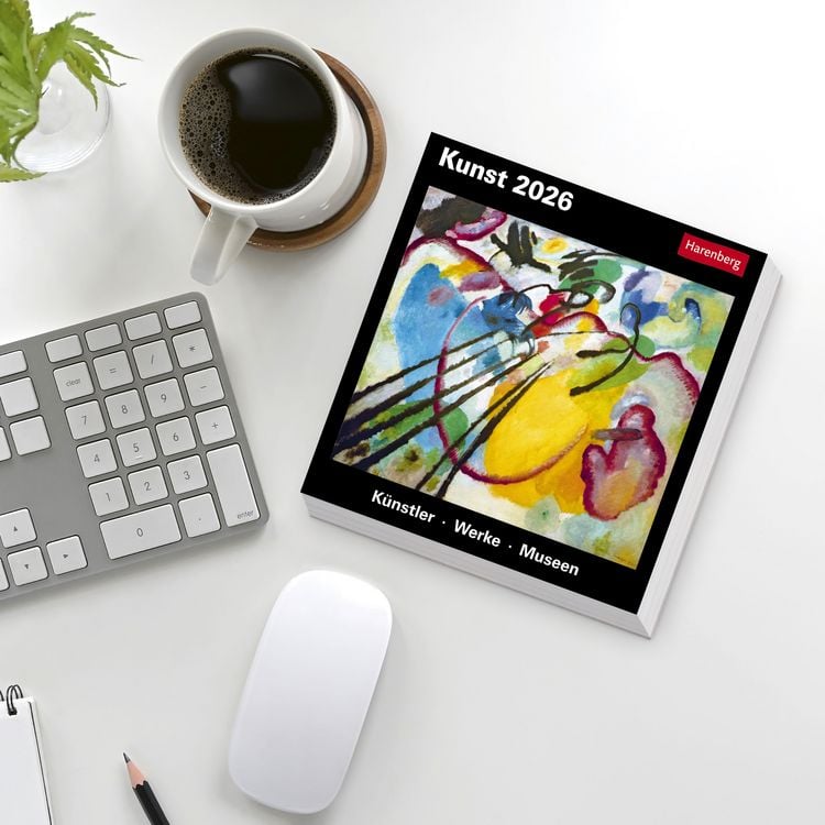 Produktbild: Kunst Tagesabreißkalender 2026 - Kulturkalender - Künstler, Werke, Museen
