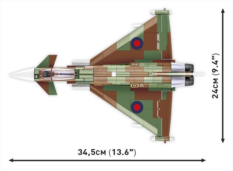 Produktbild: COBI Armed Forces 5843 - RAF Typhoon FGR4 GiNA, Bausatz 1:48, 577 Klemmbausteine