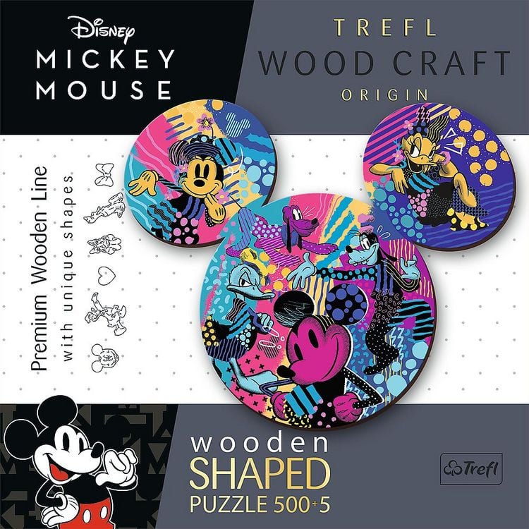 Produktbild: Holz Puzzle Sonderform 500 + 5 - Mickey Mouse