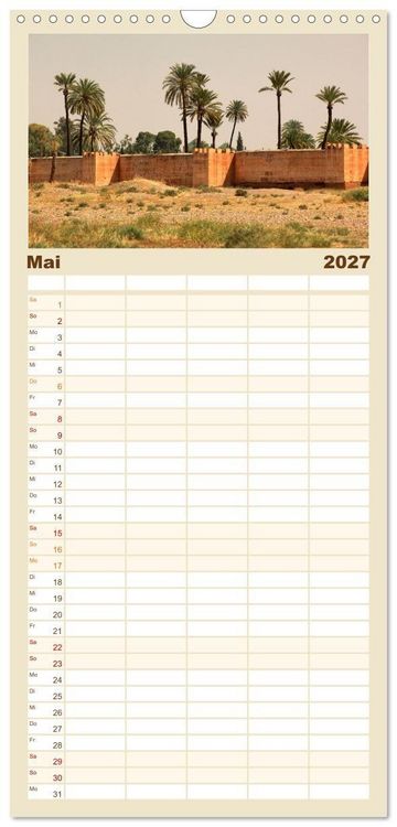 Produktbild: Familienplaner 2027 - M&auml;rchenhaftes Marokko mit 5 Spalten (Wandkalender, 21 x 45 cm) CALVENDO