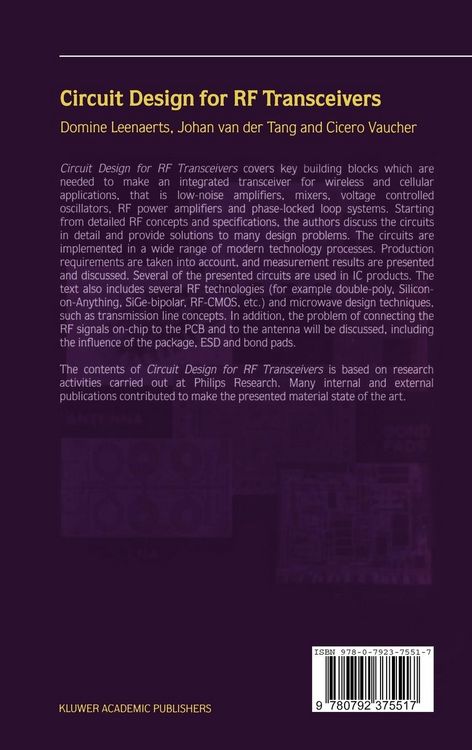 Produktbild: Circuit Design for RF Transceivers