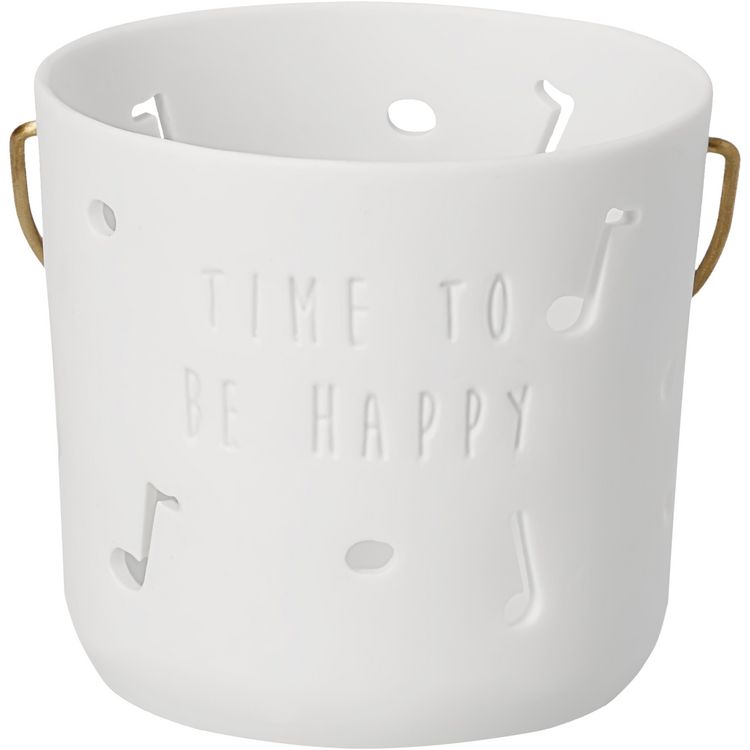 Produktbild: Geschenklaterne Time to be happy 6,4x6x5,5cm