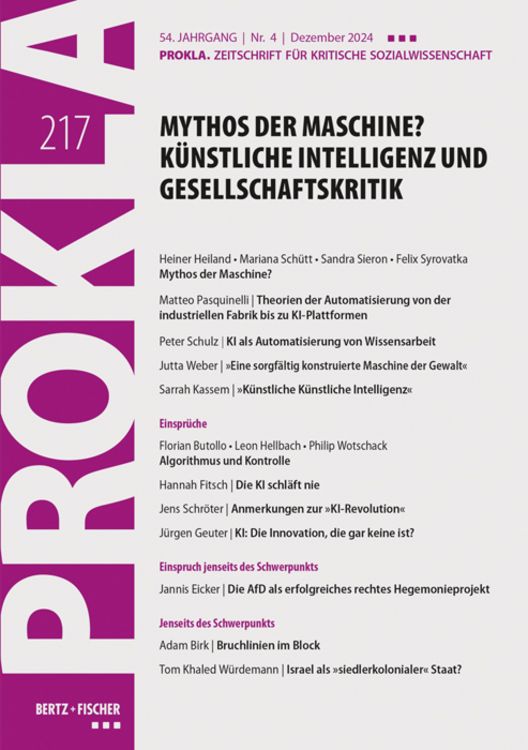 Produktbild: Mythos der Maschine? Künstliche Intelligenz und Gesellschaftskritik