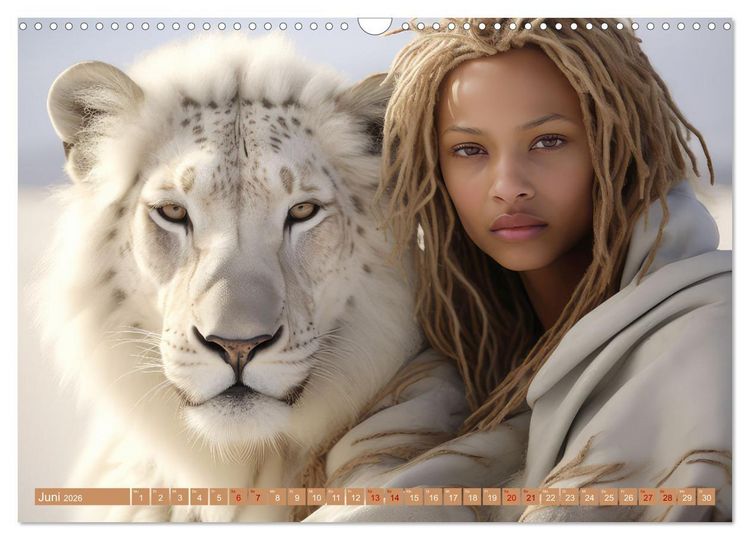 Produktbild: Mensch und Tier &ndash; W&uuml;stenfantasien (Wandkalender 2026 DIN A3 quer), CALVENDO Monatskalender