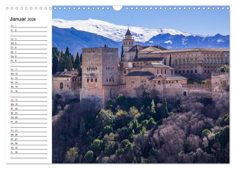 Produktbild: Andalusien (Wandkalender 2026 DIN A3 quer), CALVENDO Monatskalender