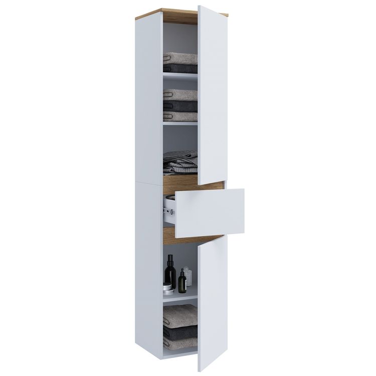 Produktbild: Badm&ouml;bel Hochschrank 165x57x33 Dreht&uuml;ren Cosila