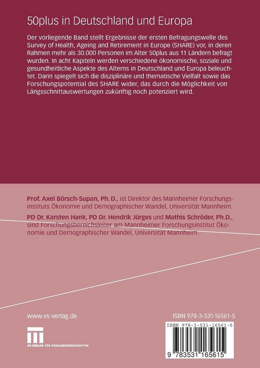 Produktbild: 50plus in Deutschland und Europa