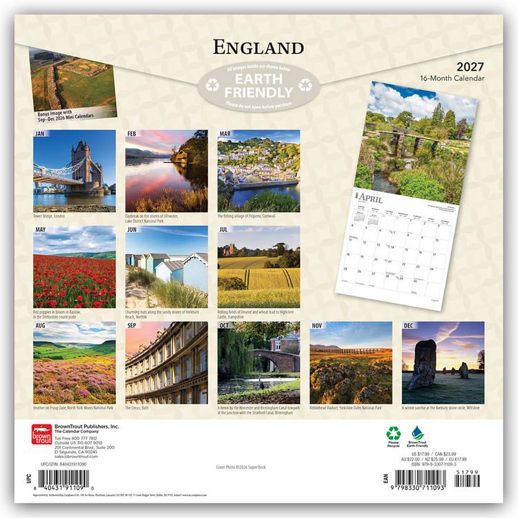 Produktbild: England 2027 &ndash; 16-Monatskalender