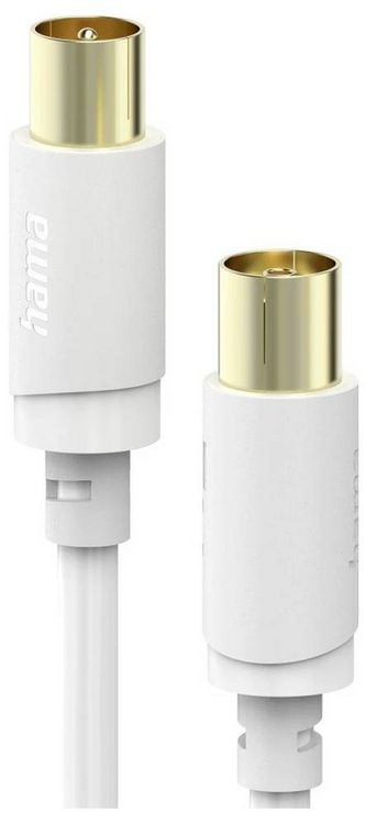 Produktbild: Hama Antennen, SAT Anschlusskabel [1x Koaxial-Stecker - 1x Koaxial-Buchse] 3m 120 dB Wei&szlig;