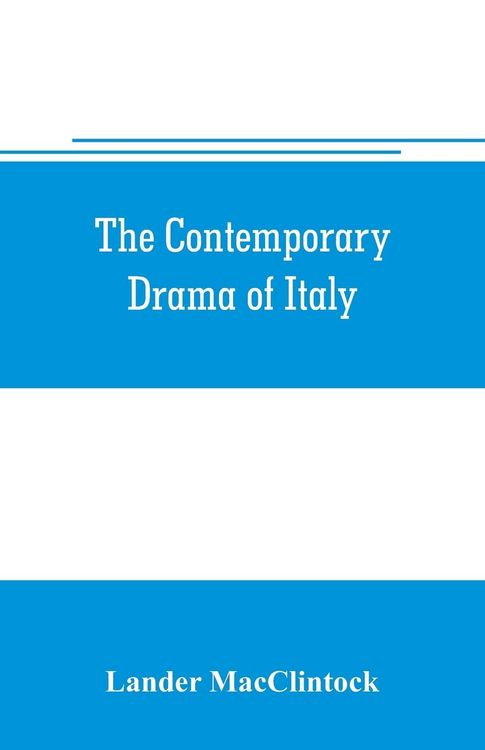 Produktbild: The contemporary drama of Italy